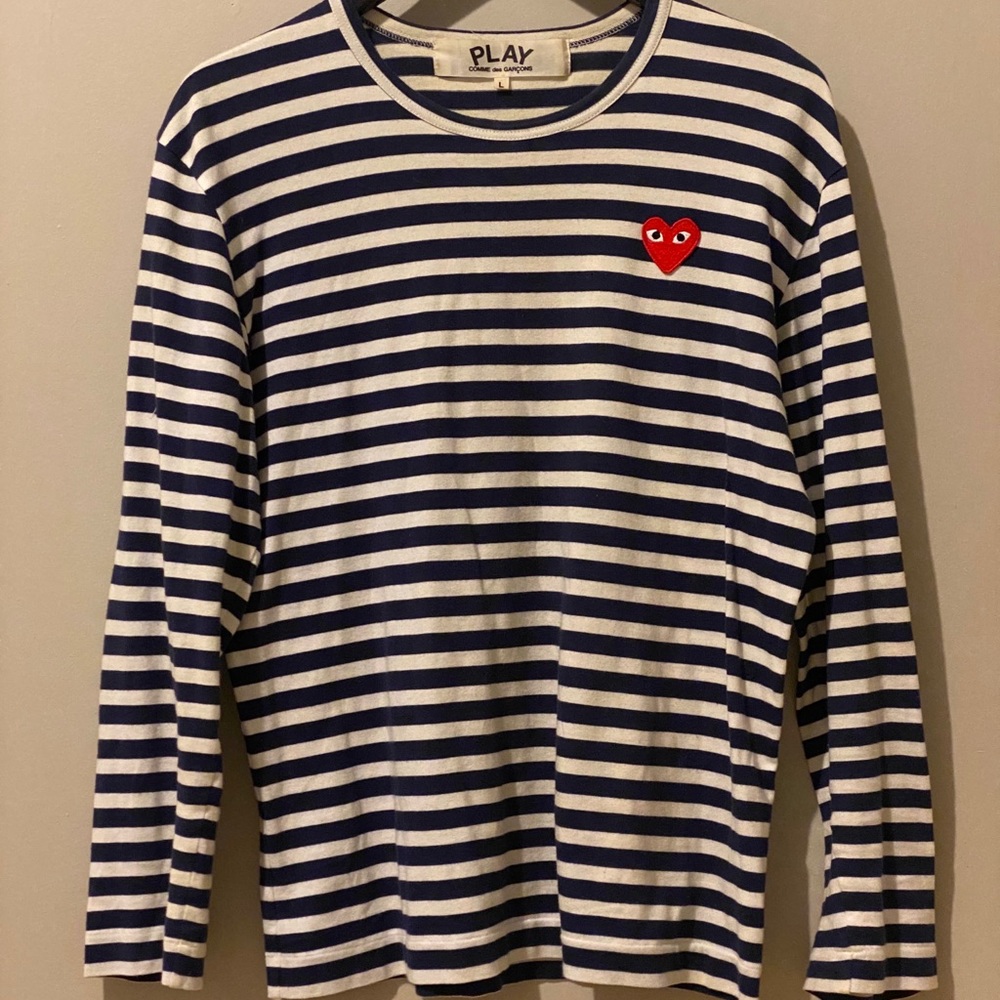 Commes Des Garçons PLAY striped long sleeve